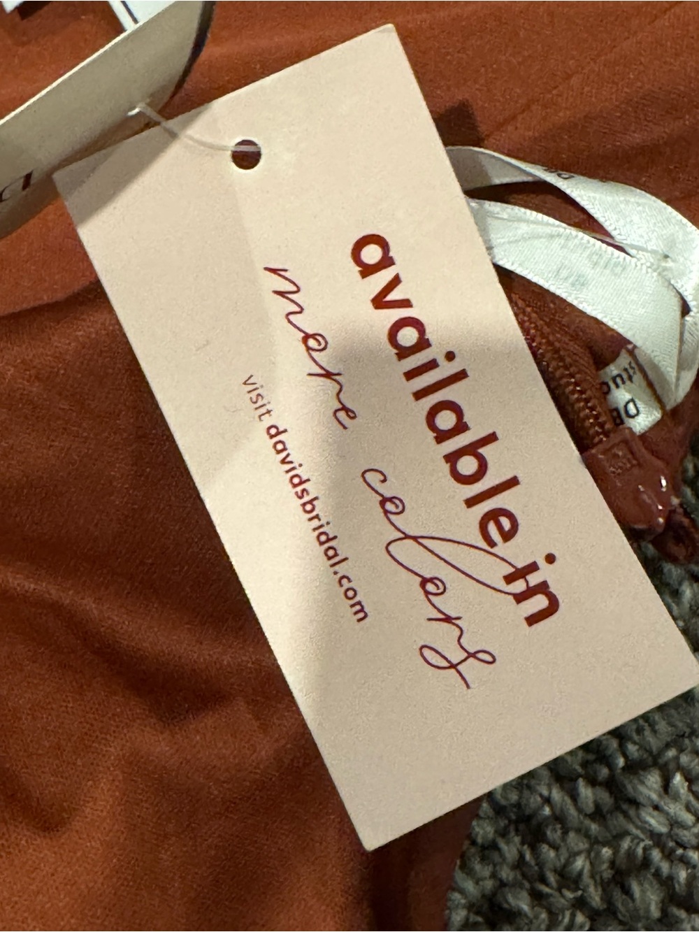 NWT Db Studio Ruched High-Low Satin Slip Dress in Copper Brown - Picture 6 of 7